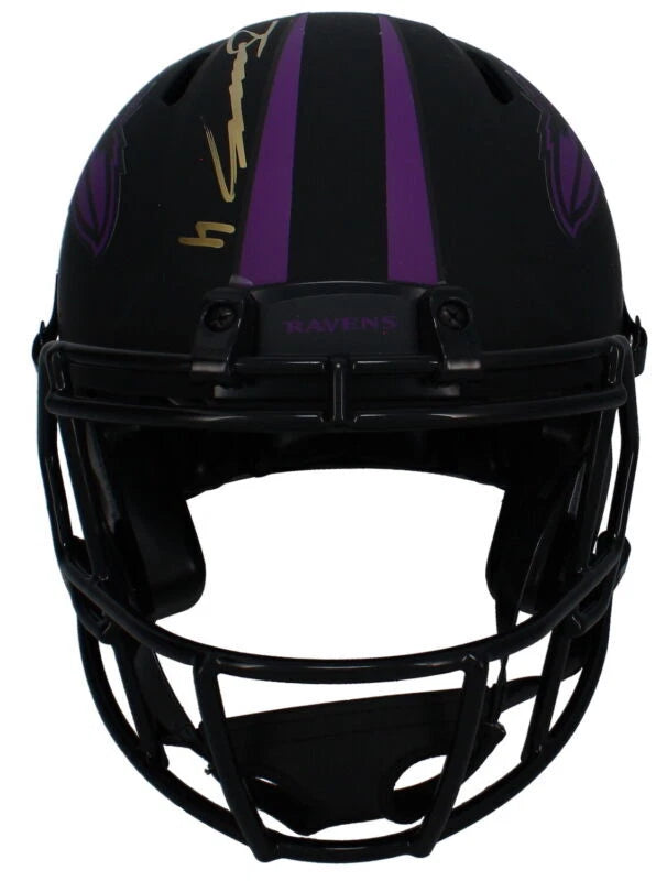 Zay Flowers Autographed Baltimore Ravens Eclipse Speed Authentic Helmet JSA Witnessed