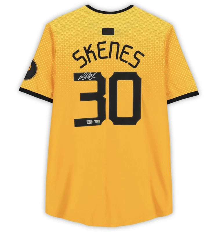 Paul Skenes Autographed Pittsburgh Pirates Gold Nike City Connect Limited Jersey Fanatics