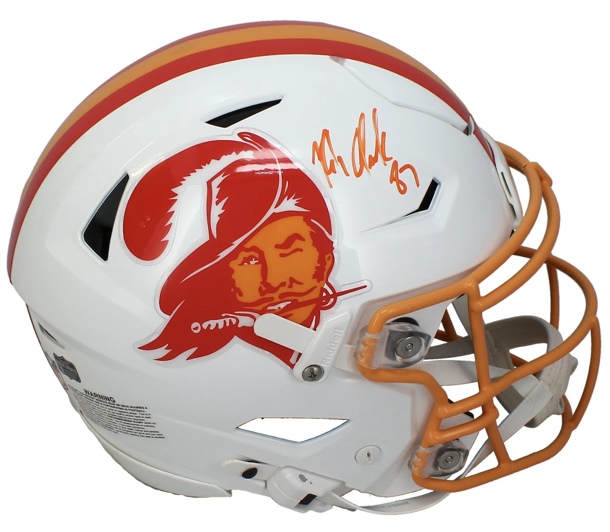 Rob Gronkowski Autographed Tampa Bay Buccaneers 1976-96 Throwback Speedflex Authentic Helmet Radtke