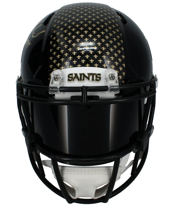 Rashid Shaheed Autographed New Orleans Saints Black 2022 Alternate Speed Authentic Helmet w/Black Visor & 3D Bumpers Beckett Witnessed