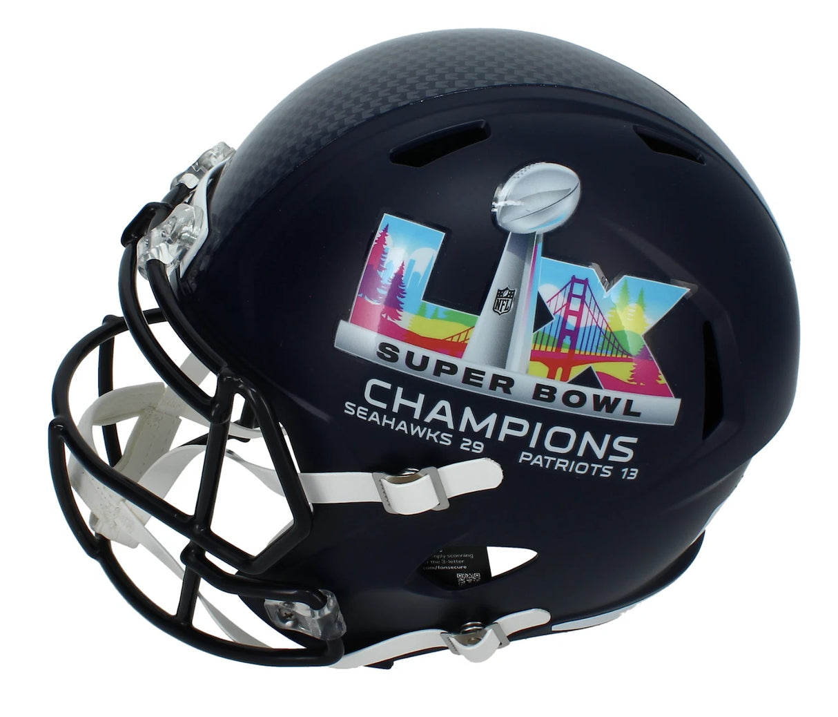 Jaxon Smith-Njigba Autographed Seattle Seahakws Super Bowl LX Champions Logo Speed Full Size Helmet Fanatics