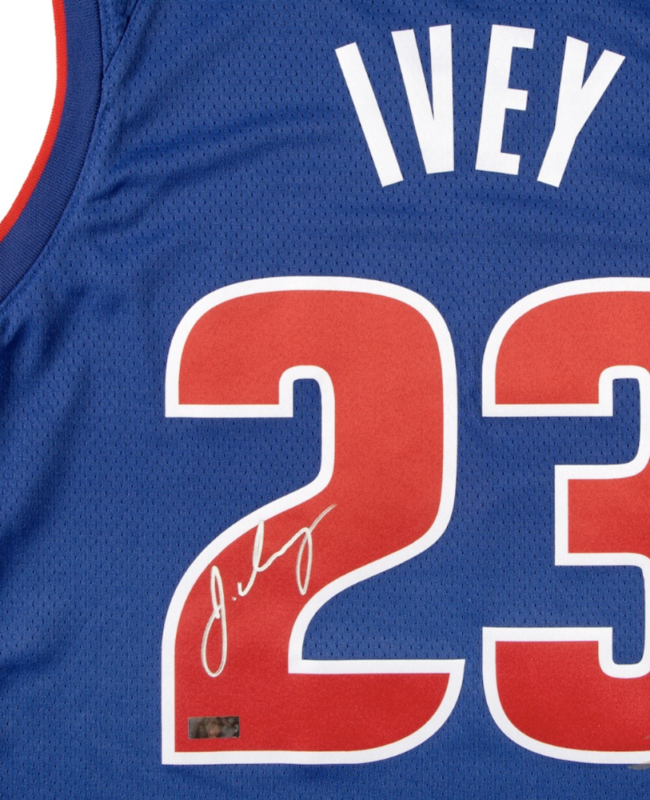 JADEN IVEY Autographed Detroit Pistons Nike Blue Swingman Jersey PANINI