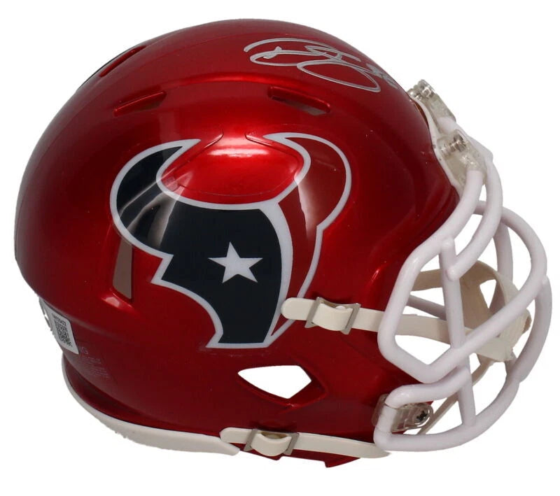 Dalton Schultz Autographed Houston Texans Flash Speed Mini Helmet Beckett Witnessed