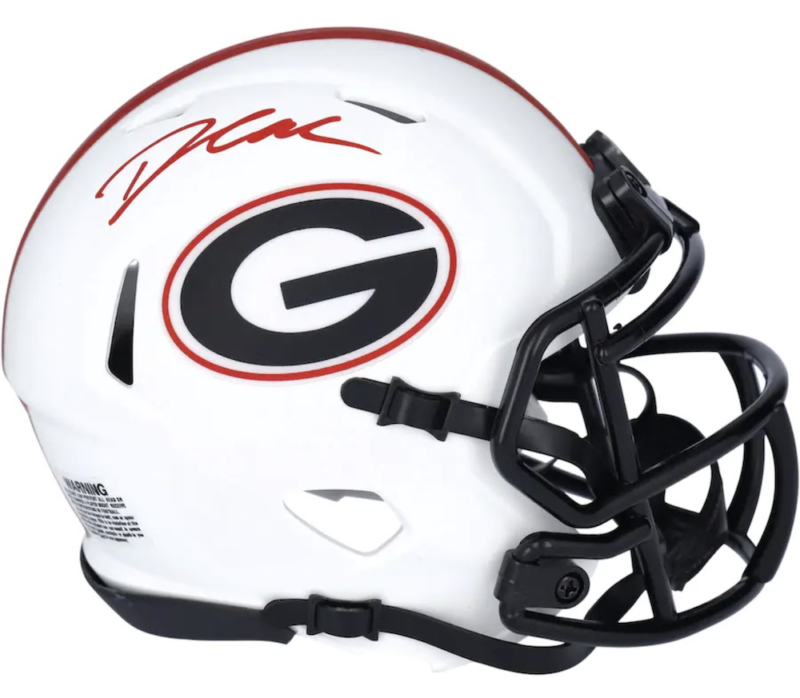 D'ANDRE SWIFT Autographed Georgia Bulldogs Speed Lunar Eclipse Mini Helmet FANATICS
