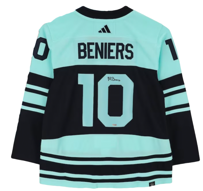 MATT BENIERS Autographed Seattle Kraken 2022-23 Adidas Reverse Retro Jersey FANATICS