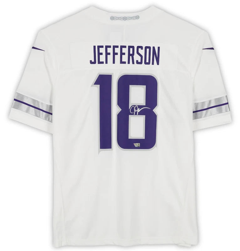 Justin Jefferson Autographed Minnesota Vikings White Alternate Nike Vapor F.U.S.E. Limited Jersey Fanatics