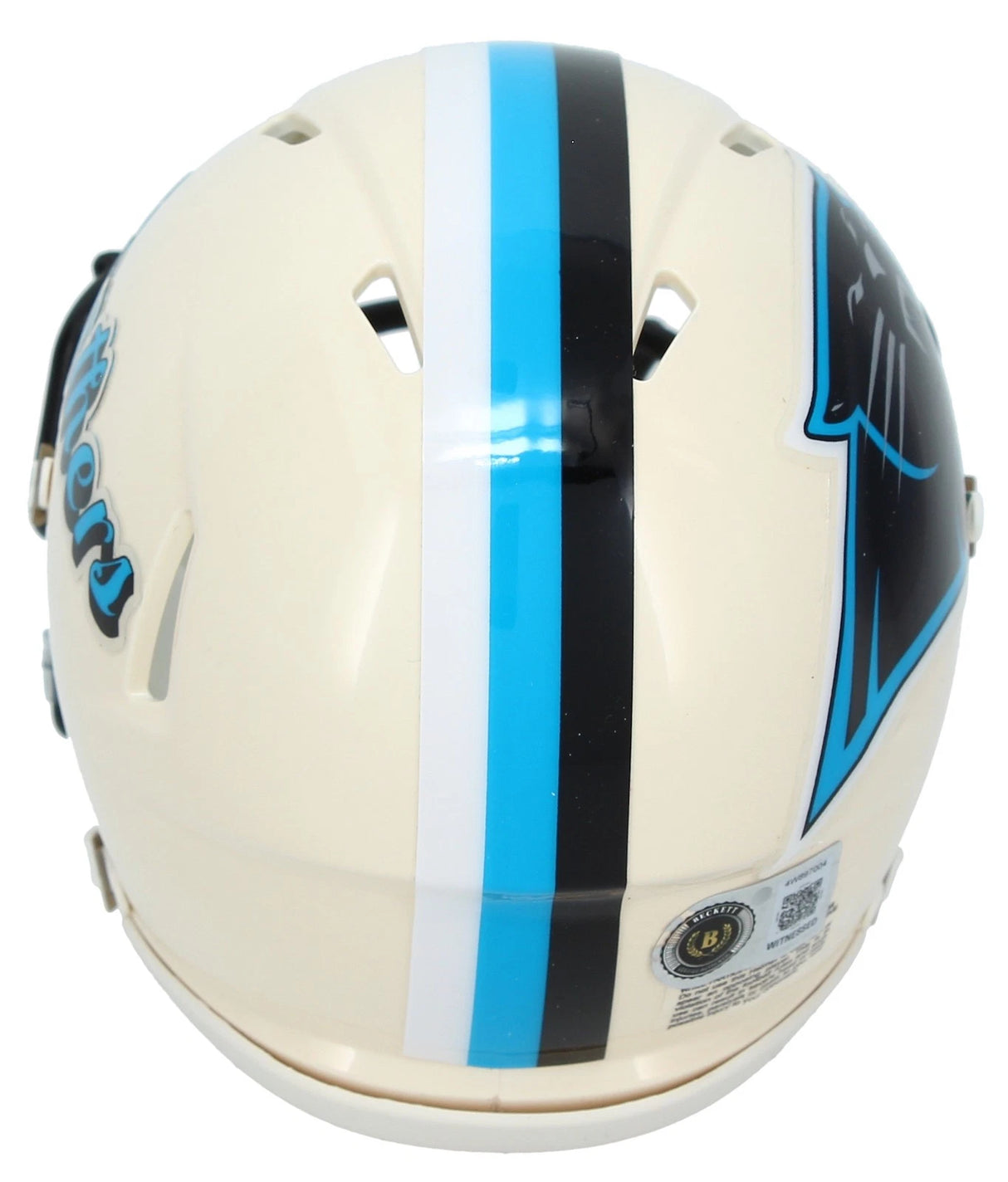 Luke Kuechly Autographed Carolina Panthers RETRO Speed Mini Helmet Beckett Witnessed