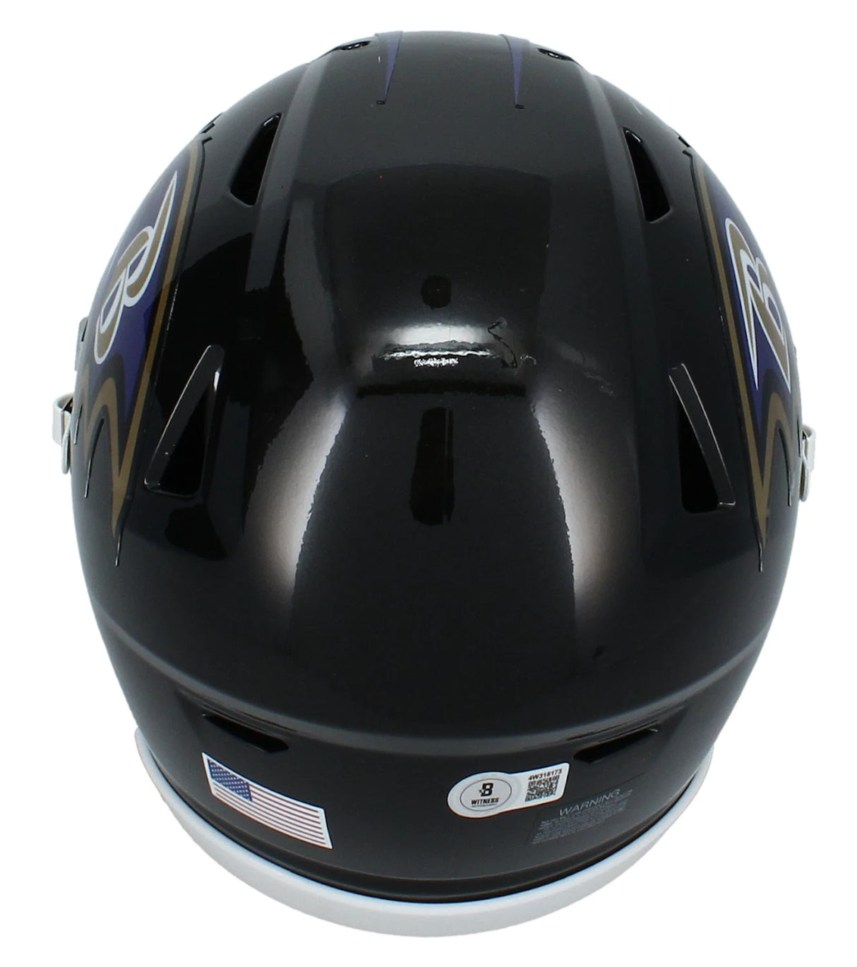 Zay Flowers Autographed Baltimore Ravens Speedflex Midi Helmet Beckett