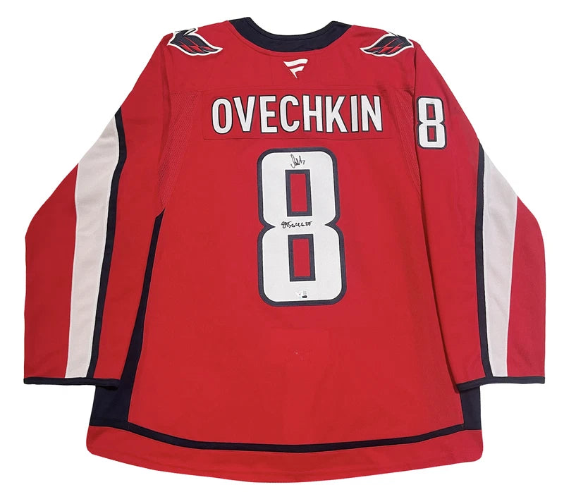 Alexander Ovechkin Autographed/Inscribed "895G 4.6.25" Washington Capitals Red Fanatics Premium Jersey Fanatics