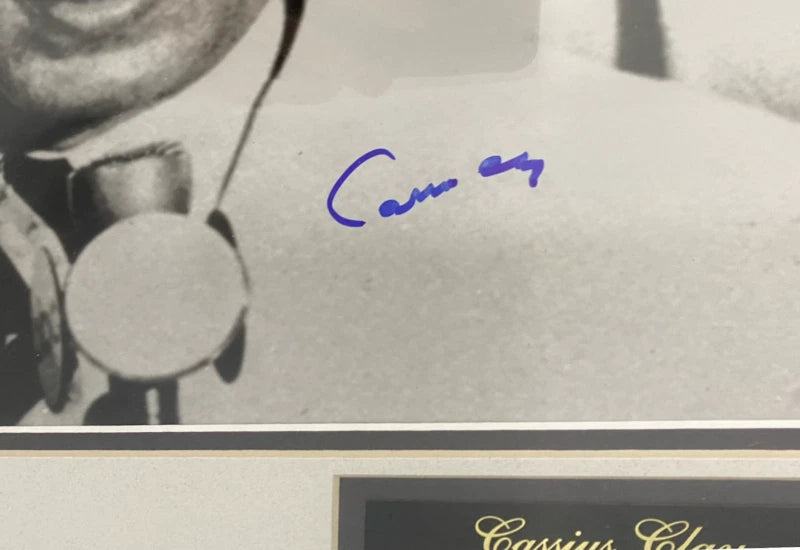 Cassius Clay (Muhammad Ali) Autographed with Cosell Custom Framed & Matted 16" x 20" Photo LE 6/10 Steiner Sports