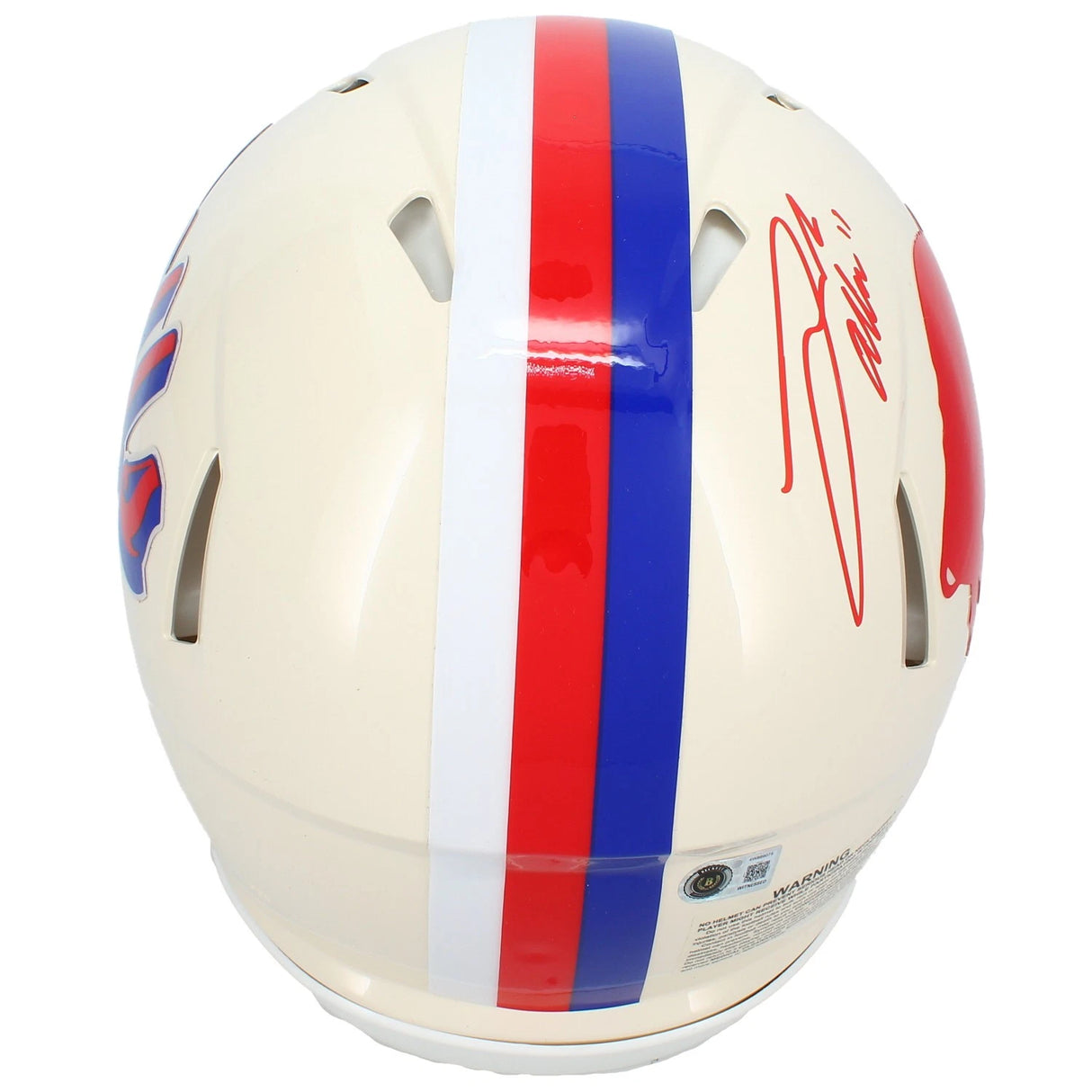Josh Allen Autographed Buffalo Bills RETRO Speed Authentic Helmet Beckett Witnessed