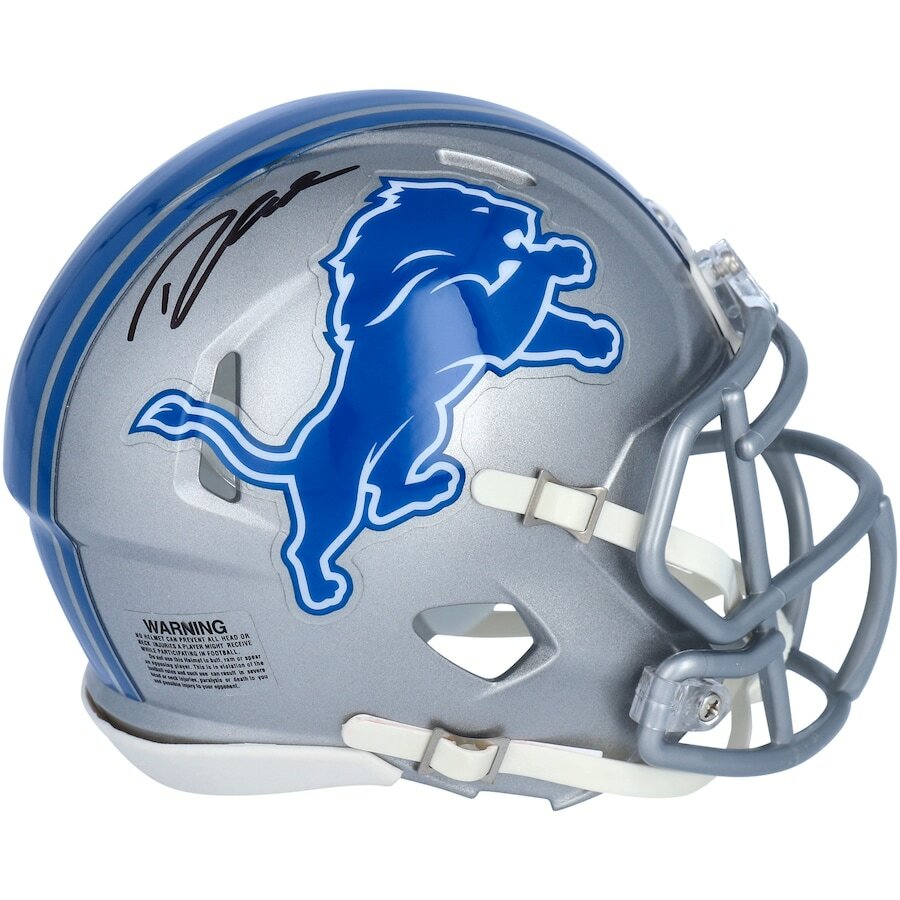D'ANDRE SWIFT Autographed Detroit Lions Speed Mini Helmet FANATICS