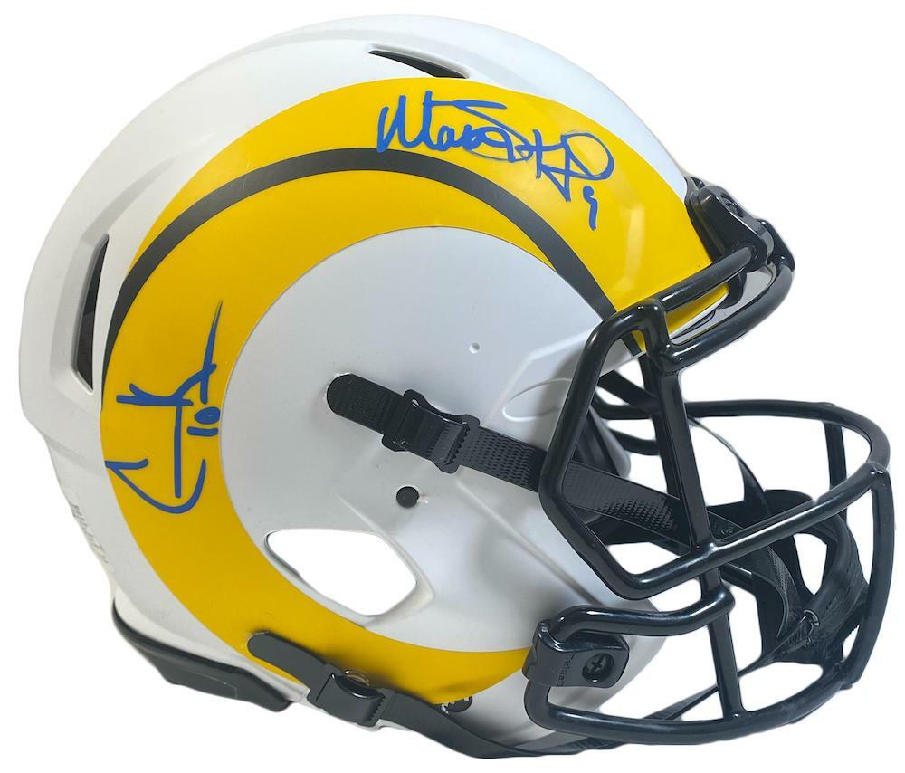 Matthew Stafford / Cooper Kupp Dual Autographed Los Angeles Rams Speed Lunar Eclipse Authentic Helmet Fanatics