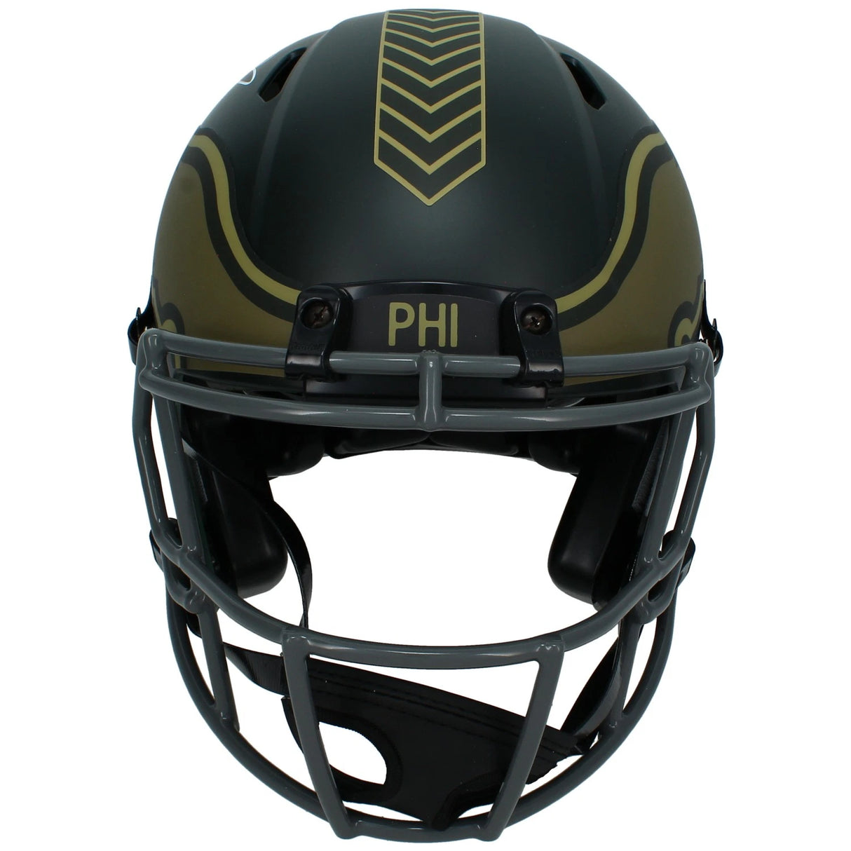 Makai Lemon Autographed Philadelphia Eagles 2025 Salute to Service Speed Authentic Helmet Beckett Witnessed
