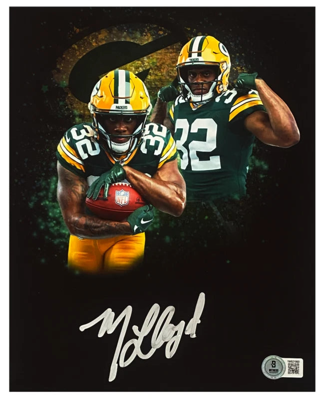 MarShawn Lloyd Autographed (in White) Green Bay Packers 8" x 10" Collage Photograph Beckett Witnessed