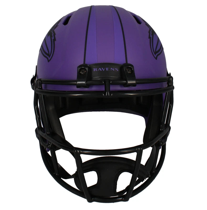 Zay Flowers Autographed Baltimore Ravens RAVE Speed Full Size Helmet Beckett Witnessed