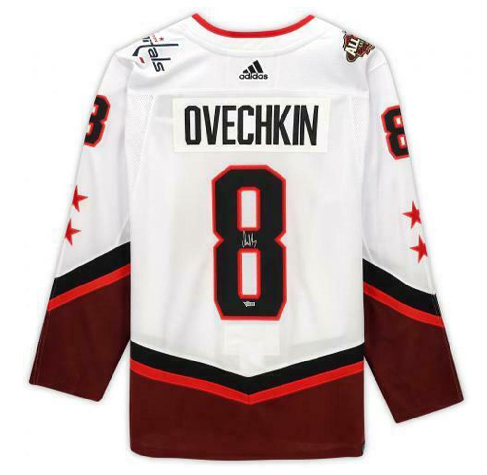 ALEX OVECHKIN Autographed 2022 NHL All-Star Game White Adidas Jersey FANATICS