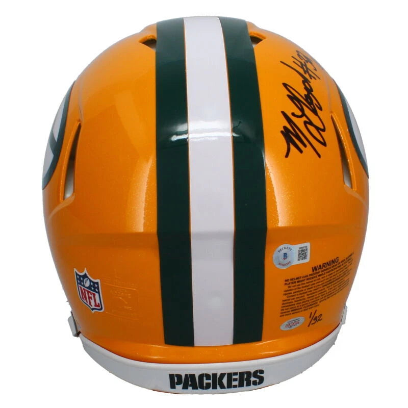 MarShawn Lloyd Autographed/Inscribed "Go Pack Go!" Green Bay Packers Speed Authentic Helmet Beckett/GDL LE 1/32