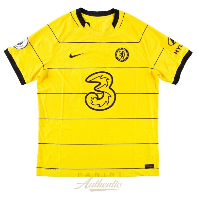 CHRISTIAN PULISIC Autographed Chelsea FC Yellow 2021-22 Authentic Away Jersey PANINI
