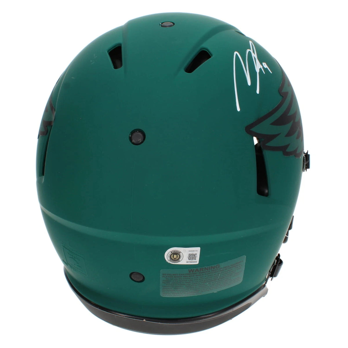Makai Lemon Autographed Philadelphia Eagles RAVE Speed Authentic Helmet Beckett Witnessed