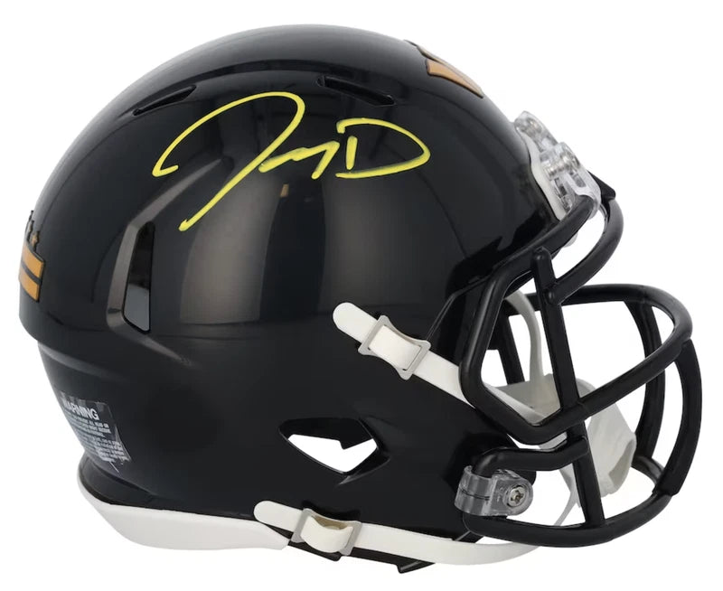 Jayden Daniels Autographed Washington Commanders Black 2022 Alternate Speed Mini Helmet Fanatics