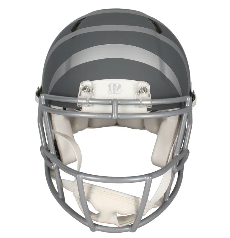 Ja'Marr Chase Autographed Cincinnati Bengals Slate Speed Authentic Helmet Beckett Witnessed