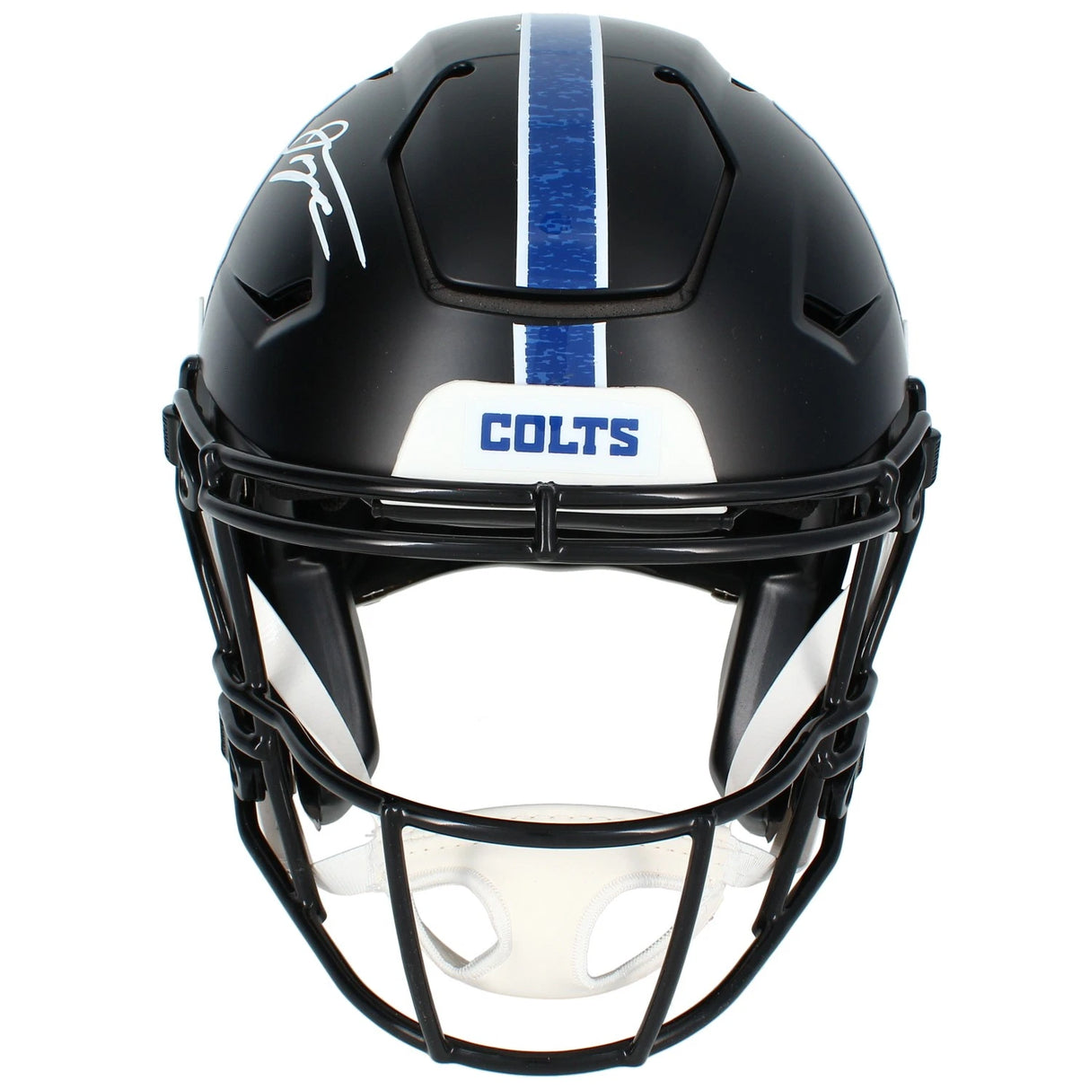 Jonathan Taylor Autographed Indianapolis Colts Black 2023 Alternate Speedflex Authentic Helmet Beckett Witnessed