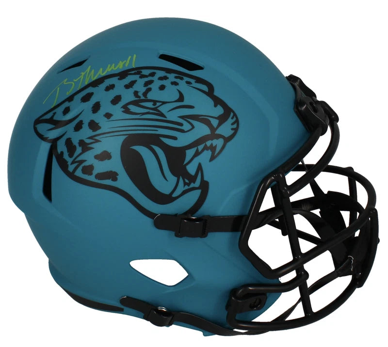 Brian Thomas Jr Autographed (in Green) Jacksonville Jaguars RAVE Speed Full Size Helmet Fanatics