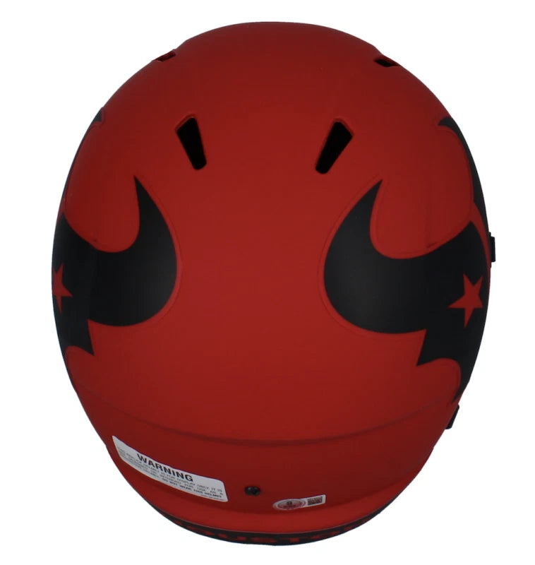 Dalton Schultz Autographed Houston Texans RAVE Speed Full Size Helmet Beckett Witnessed