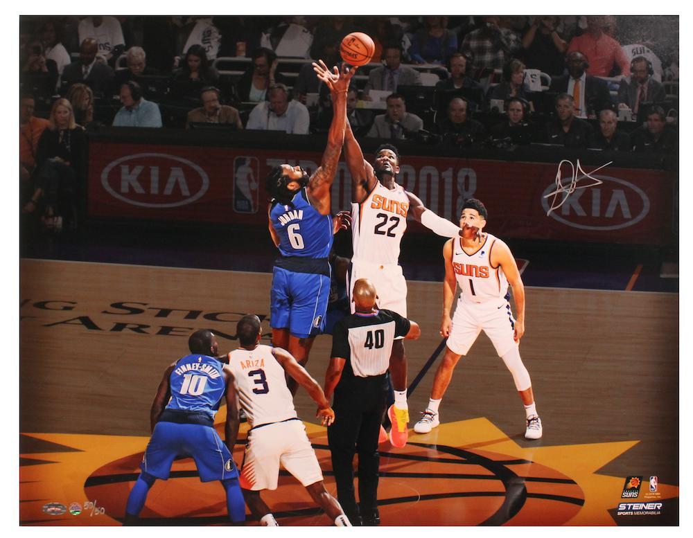 DEANDRE AYTON Signed Phoenix Suns 16" x 20" "Tip Off" Photograph STEINER LE 50/50