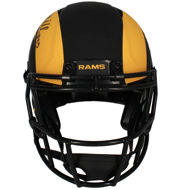 Kyren Williams/Puka Nacua Dual Autographed Los Angeles Rams Eclipse Speed Authentic Helmet Beckett/Fanatics