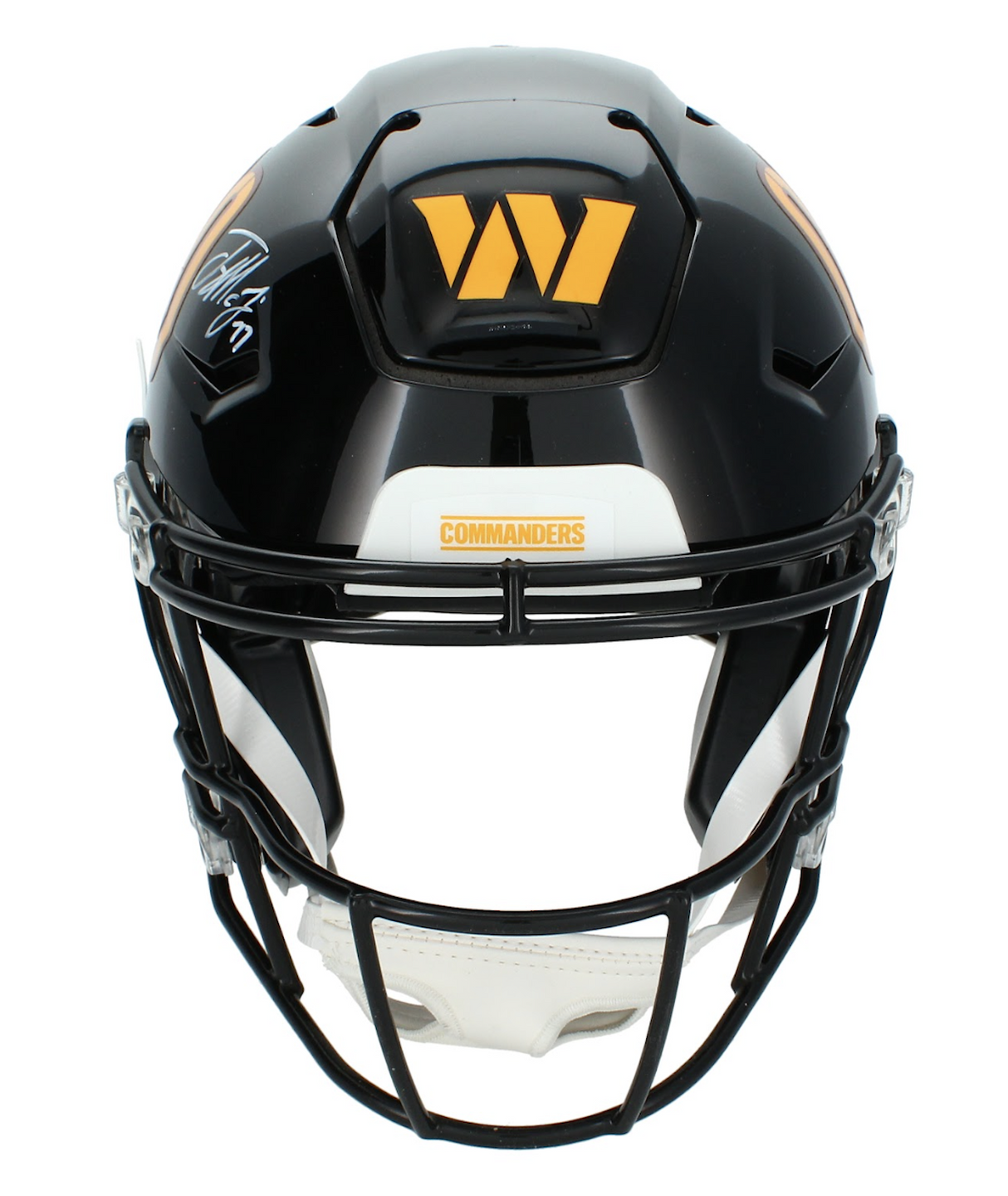 Terry McLaurin Autographed Washington Commanders Black 2022 Alternate Speedflex Authentic Helmet Beckett Witnessed