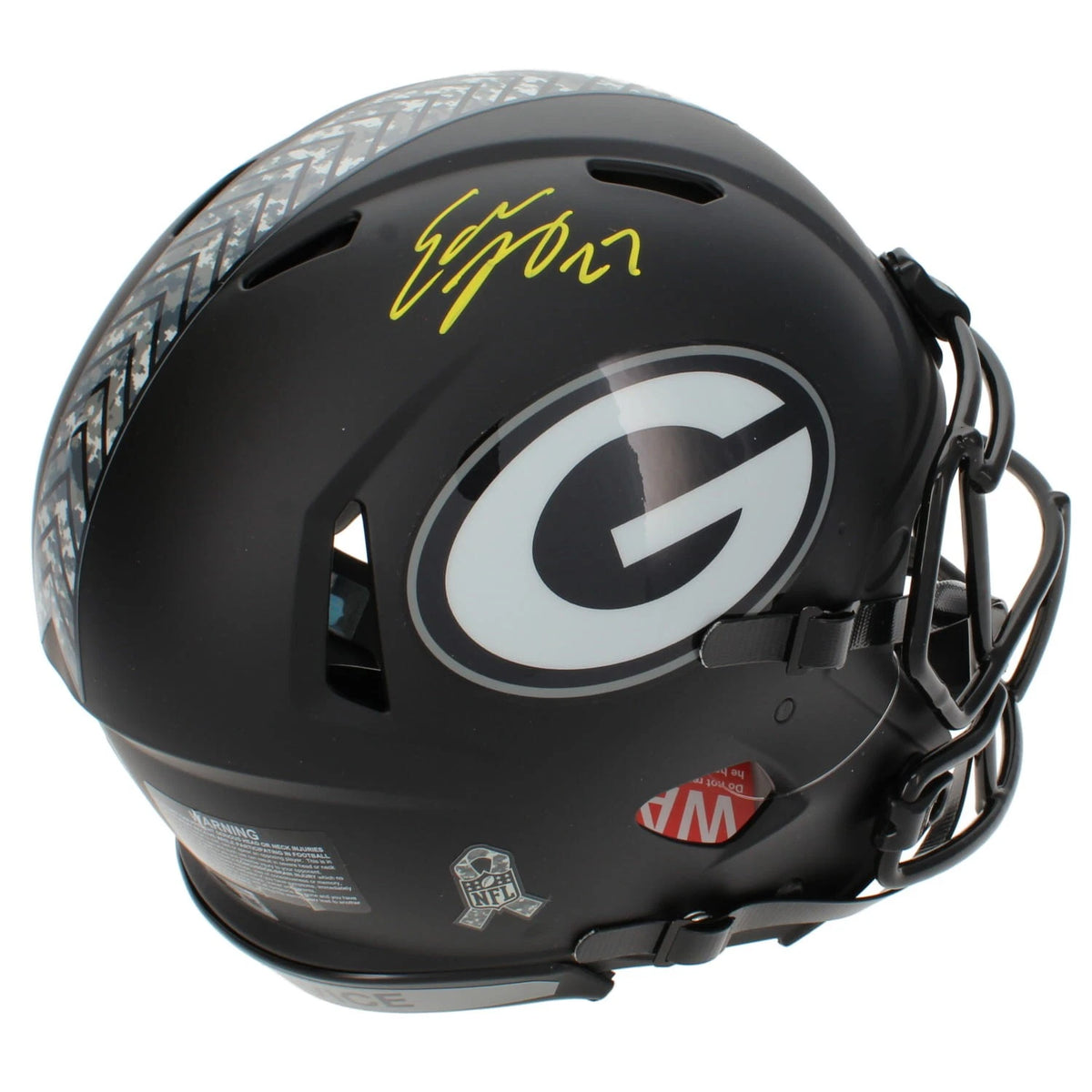 Eddie Lacy Autographed Green Bay Packers 2026 Salute to Service Speed Authentic Helmet Beckett Witnessed