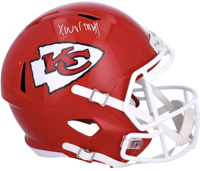 Xavier Worthy Autographed Kansas City Chiefs Speed Full Size Helmet Fanatics