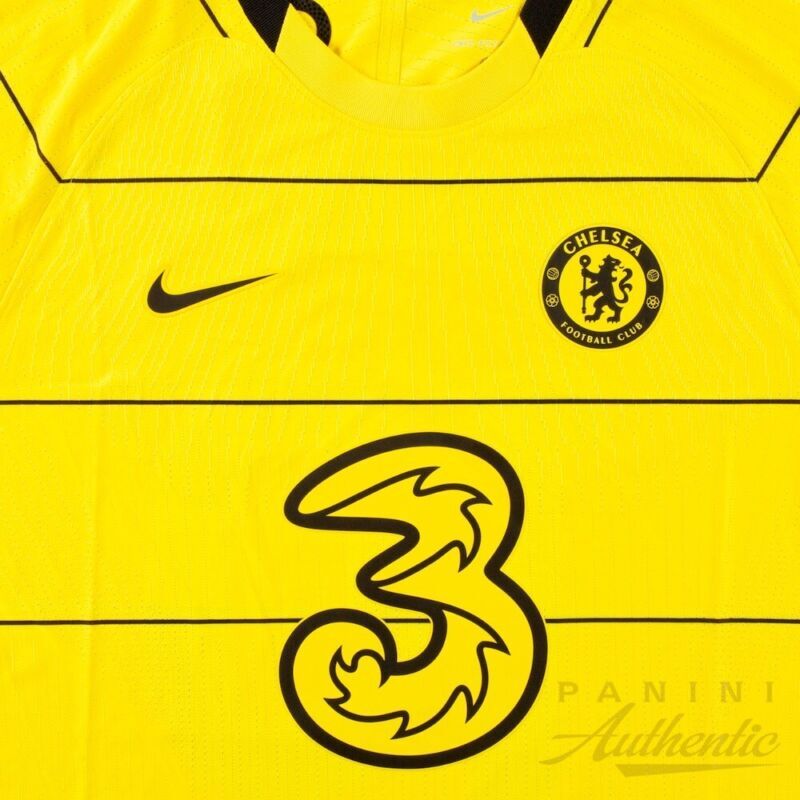 CHRISTIAN PULISIC Autographed Chelsea FC Yellow 2021-22 Authentic Away Jersey PANINI