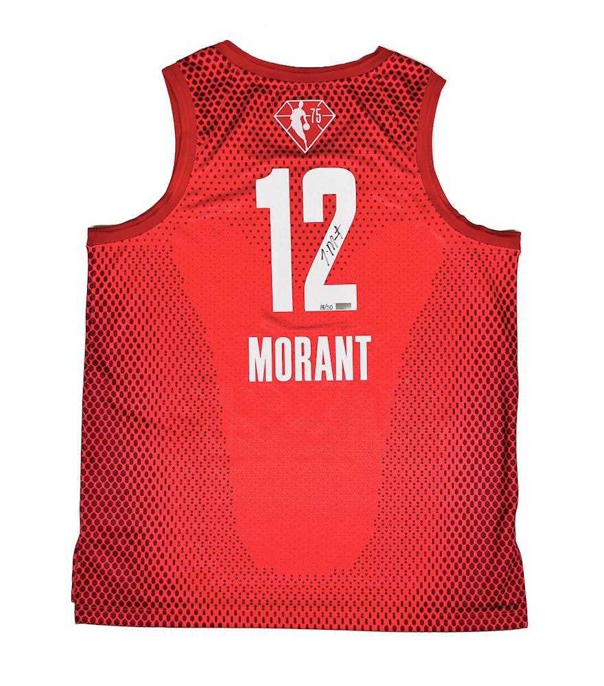 JA MORANT Autographed 2022 NBA-All Star Red Nike Swingman Jersey LE 50 PANINI