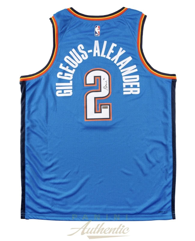 Shai Gilgeous-Alexander Autographed Oklahoma City Thunder Blue Nike Swingman Jersey Panini