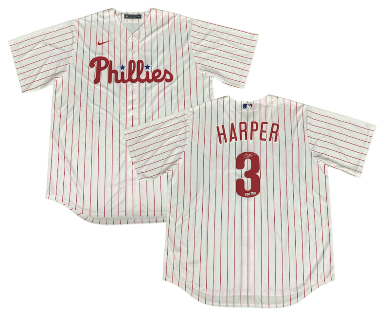 BRYCE HARPER Autographed Philadelphia Phillies Home Jersey FANATICS MLB