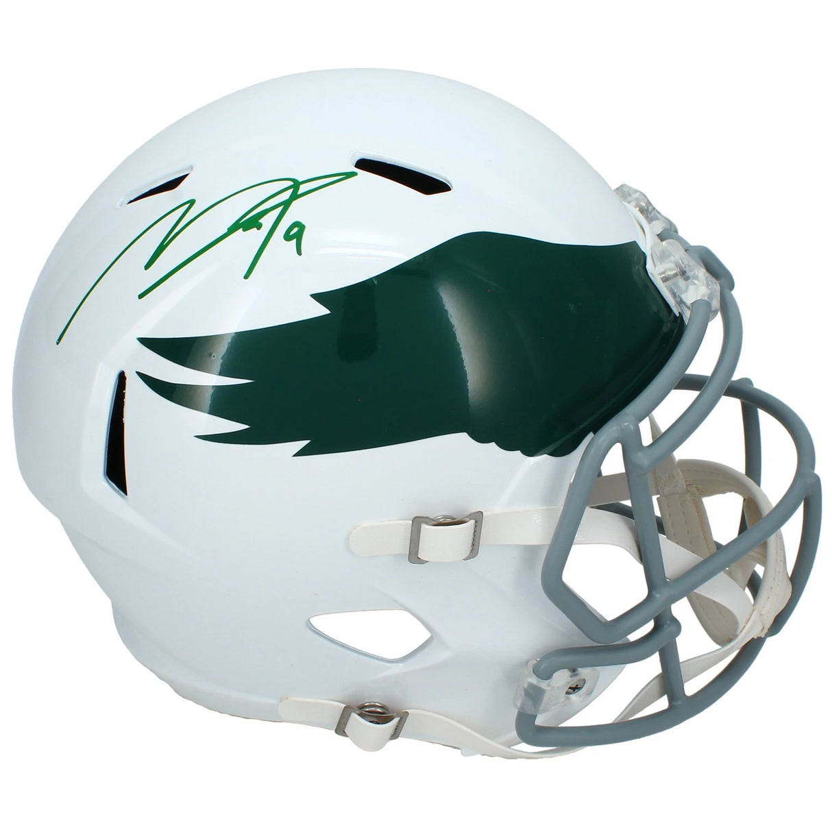 Makai Lemon Autographed Philadelphia Eagles Throwback 1969-73 Speed Full Size Helmet Beckett Witnessed