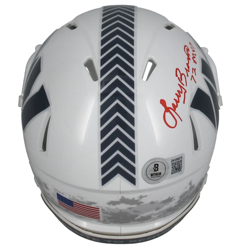 Larry Brown Autographed/Inscribed "72 MVP" Washington Commanders 2024 Salute to Service Speed Mini Helmet Beckett Witnessed