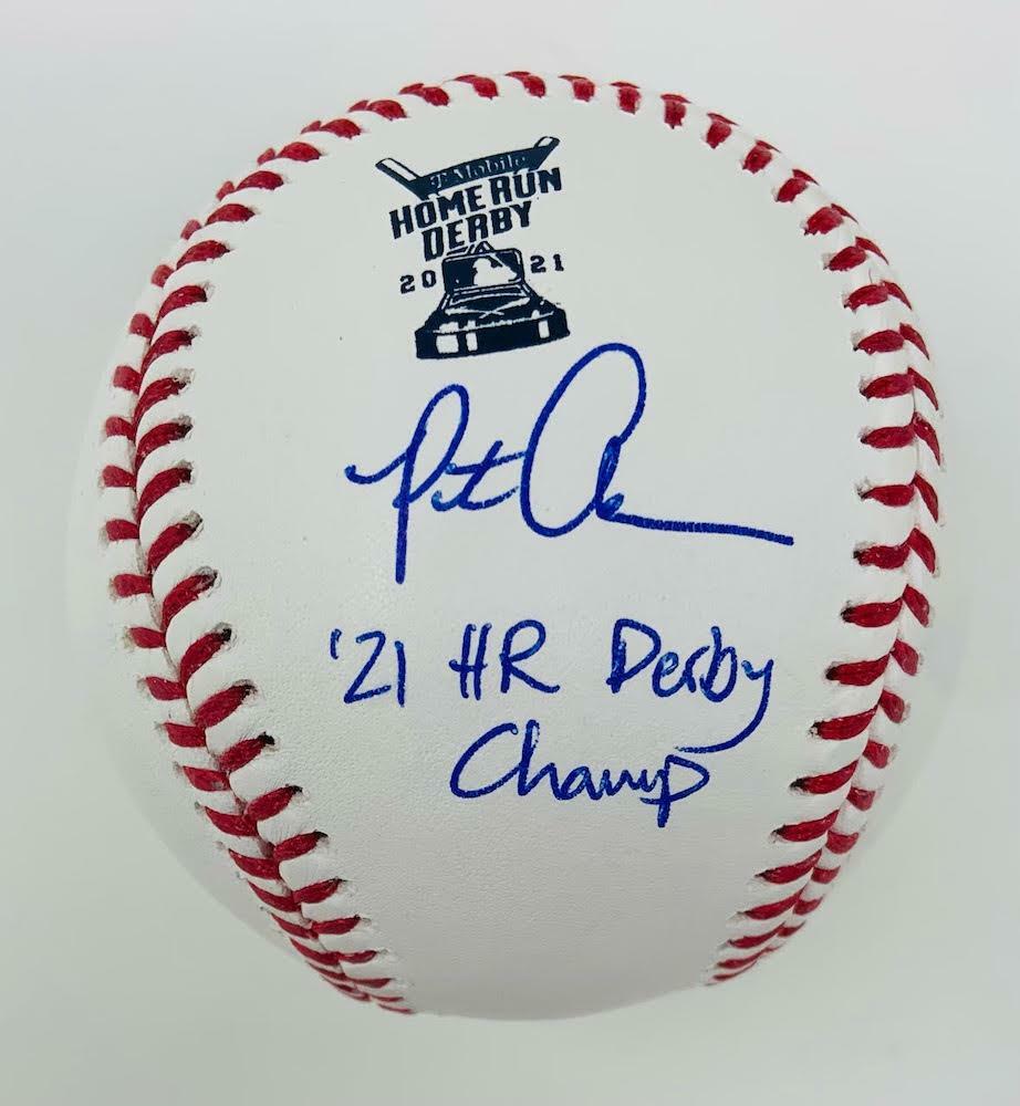 PETE ALONSO Autographed/Inscribed " '21 HR Derby Champ" 2021 MLB Home Run Derby Logo Official Baseball FANATICS