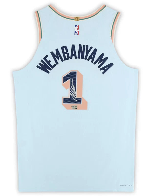 Victor Wembanyama Autographed San Antonio Spurs Light Blue Nike 2024-25 City Edition Authentic Jersey Fanatics