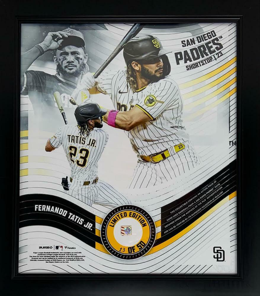 FERNANDO TATIS JR San Diego Padres Framed 15" x 17" Game Used Baseball Collage LE 23/50