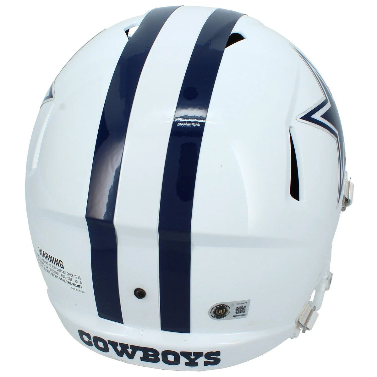Dak Prescott Autographed Dallas Cowboys White 2022 Alternate Speed Full Size Helmet Beckett Witnessed