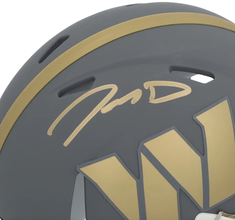 Jayden Daniels Autographed Washington Commanders Slate Speed Mini Helmet Fanatics