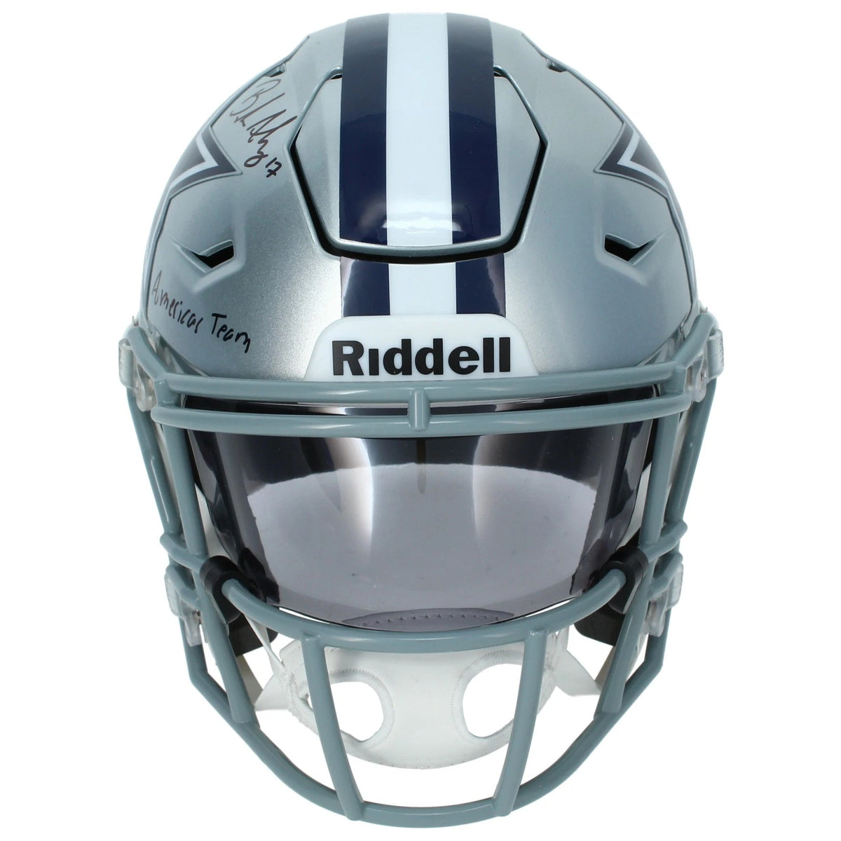 Brandon Aubrey Autographed/Inscribed "AMERICA'S TEAM" Dallas Cowboys Speedflex Midi Helmet Beckett Witnessed