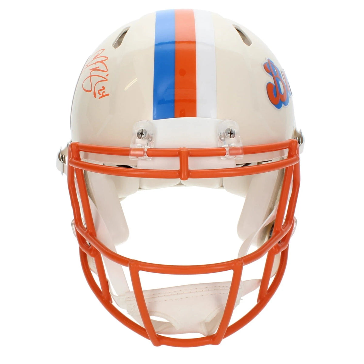 Champ Bailey Autographed Denver Broncos RETRO Speed Authentic Helmet Beckett Witnessed