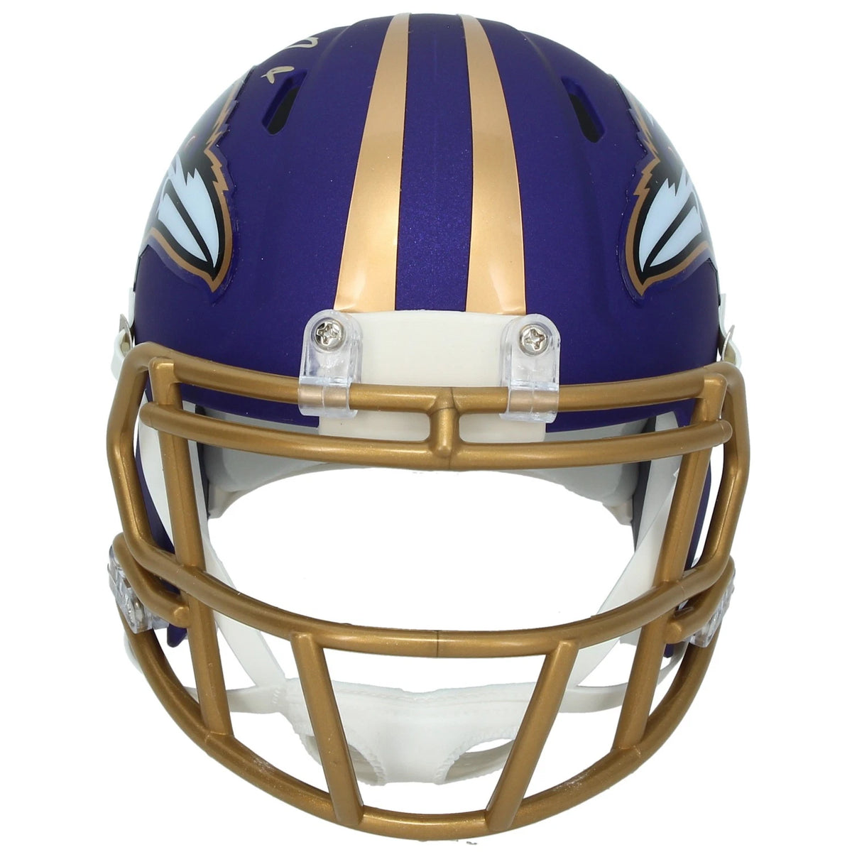 Zay Flowers Autographed Baltimore Ravens Purple Alternate "Purple Rising" Speed Mini Helmet Beckett Witnessed