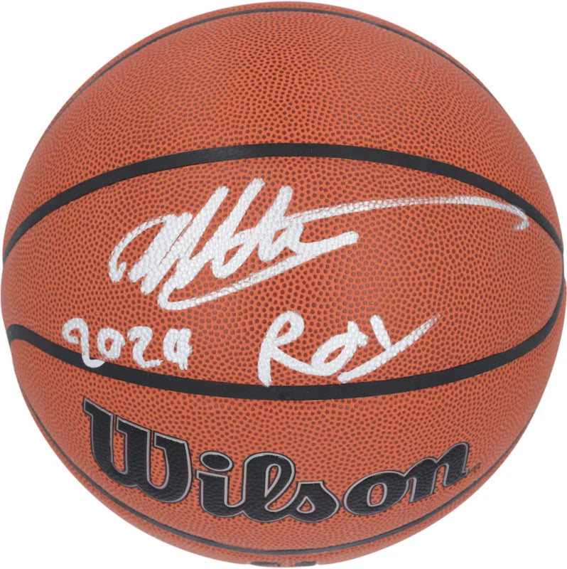 Victor Wembanyama Autographed/Inscribed "2024 ROY" Wilson Authentic Series Indoor/Outdoor Basketball Fanatics