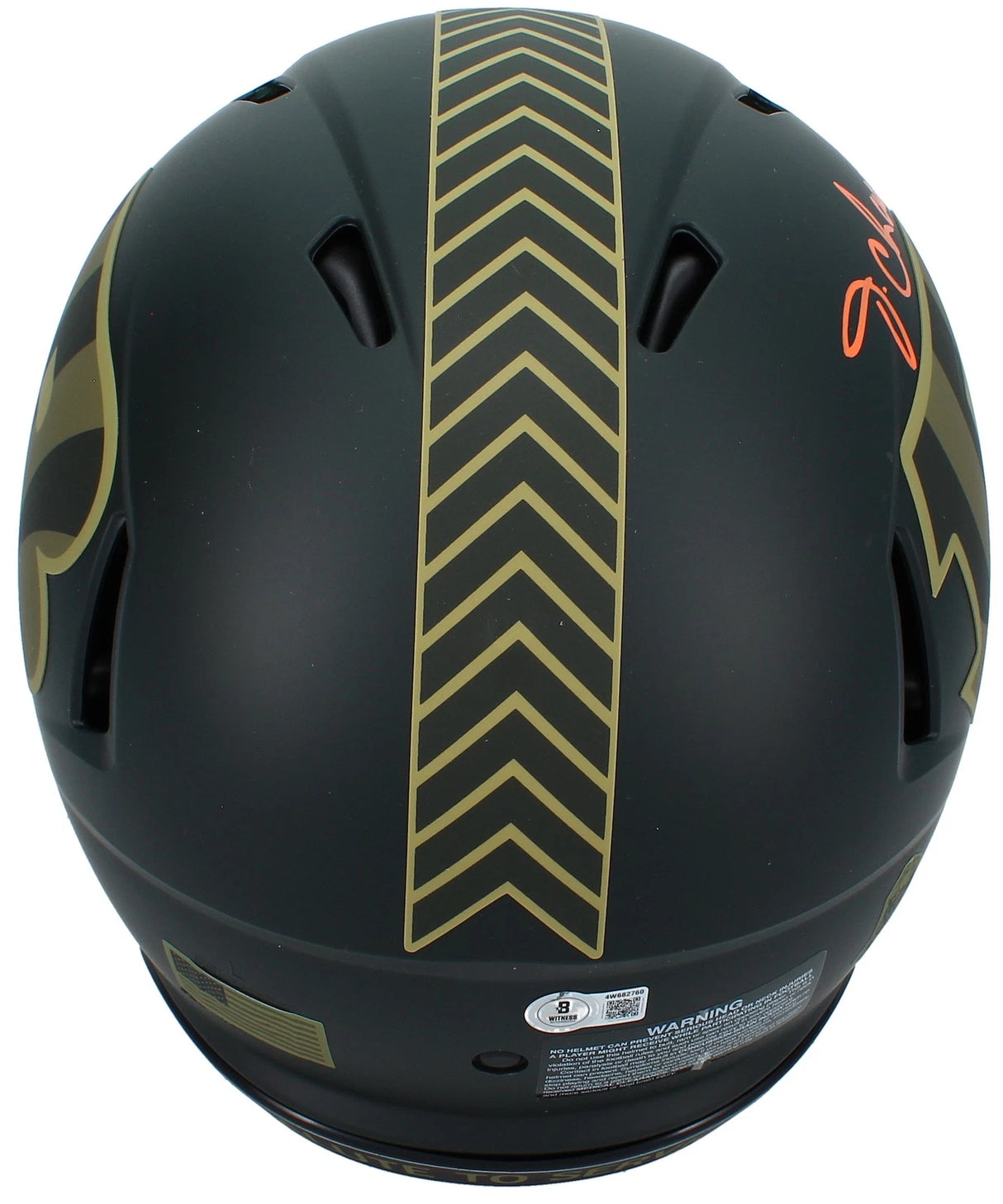 Ja'Marr Chase Autographed Cincinnati Bengals 2025 Salute to Service Speed Authentic Helmet Beckett Witnessed